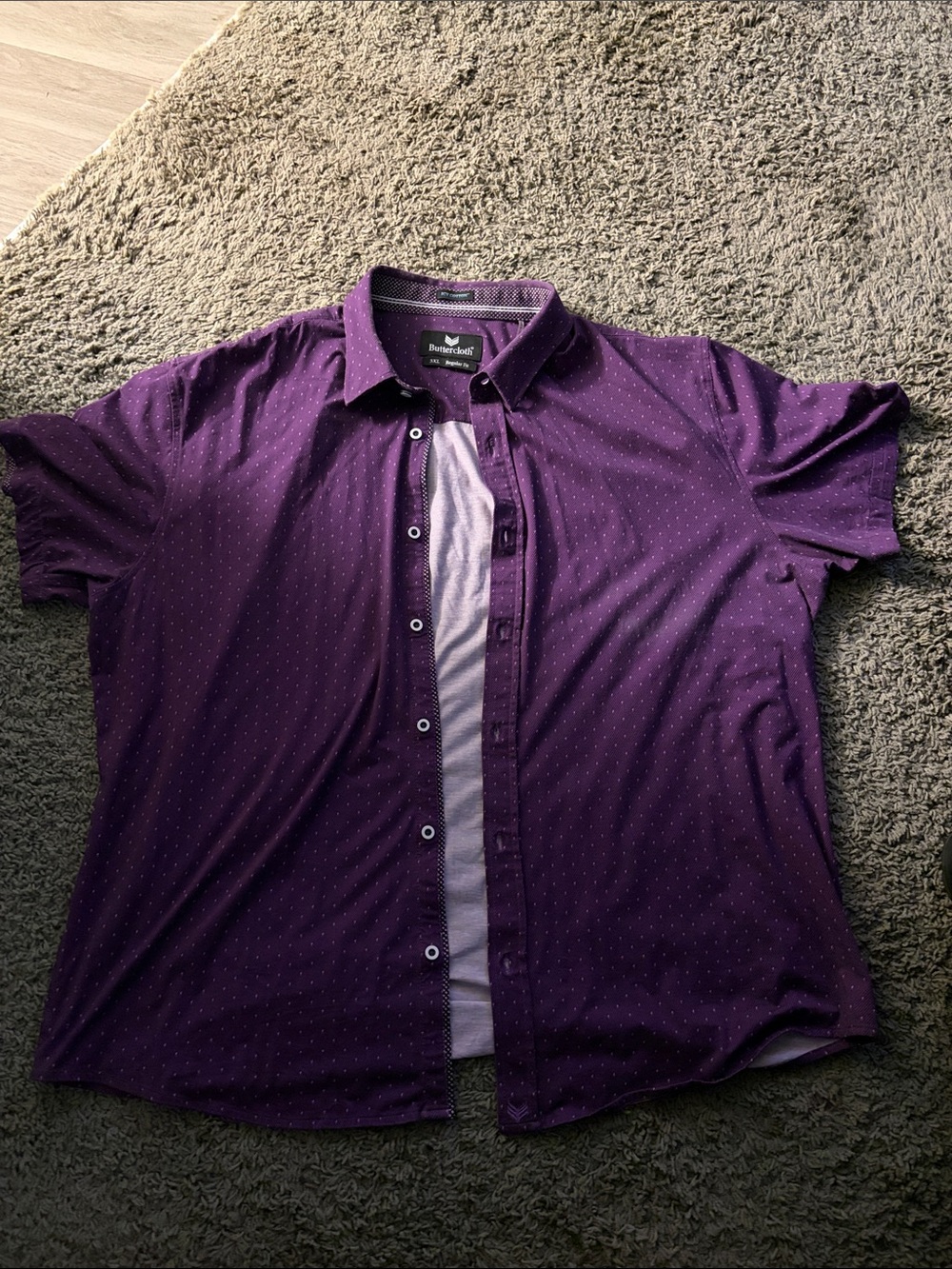 Purple Buttercloth button down shirt